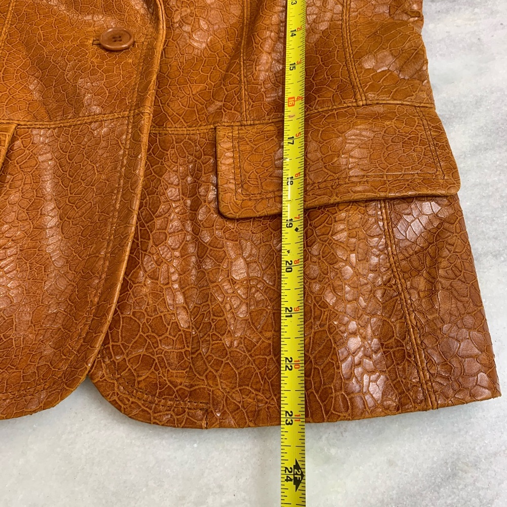 Laundry-Shelli Segal Croc Embossed Leather jacket - Picture 11 of 12